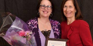 GNWPCD Commissioner Patty Katz and Nassau County Legislator Ellen Birnbaum stand together during the recent Nassau County Legislature’s 20th Annual Women’s History Awards Ceremony. (Photo courtesy of Ellen Birnbaum's office)