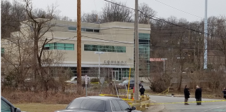 Police investigate an apparent road rage attack that left a suspect dead and two civilians injured. (Photo by Janelle Clausen)