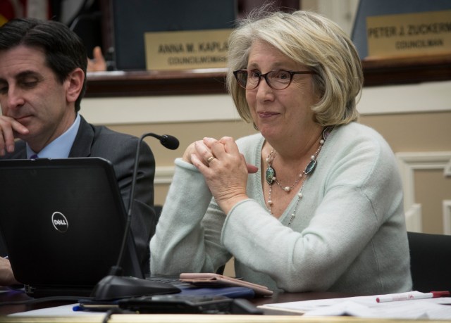 North Hempstead Town Attorney Elizabeth Botwin, as seen at a previous town board meeting. (Photo by Janelle Clausen)