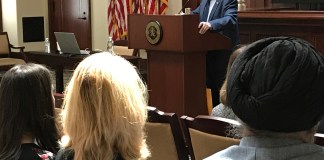 Assemblyman D’Urso speaking at the Nassau County Legislative Building. (Photo courtesy of Assemblyman Anthony D'Urso's office)