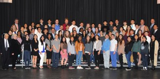 South High students were recognized by the Board of Education. (Photo by Irwin Mendlinger)