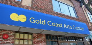 The Gold Coast Arts Center, as seen from Middle Neck Road, is the subject of a $15,000 grant that will go for arts outreach and scholarships. (Photo courtesy of the Gold Coast Arts Center)