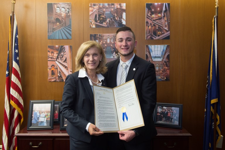 SUNY’s top student representative honored by Phillips