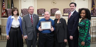 Lee Seeman, Peter Zuckerman, Erin Lipinsky, Judi Bosworth, Wayne Wink and Viviana Russell. (Photo courtesy of the Town of North Hempstead)