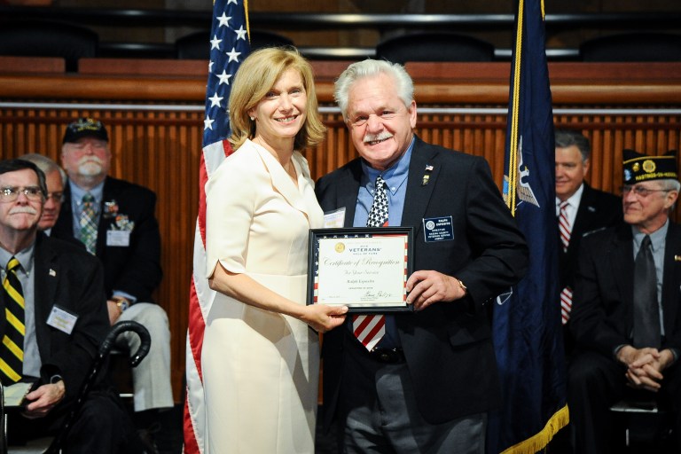 Phillips honors U.S. Navy veteran Ralph Esposito of Elmont