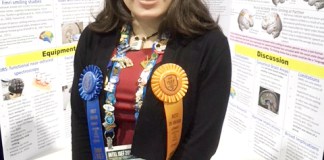 Amy Shteyman of North High School was awarded the first place and the Best of Category Award at the Intel International Science Engineering Fair. (Photo courtesy of Great Neck Public Schools)