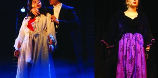 Daisy Korman, Dinghuan Li, and Ashley Schlusselberg in North High’s production of The Phantom of the Opera. (Photo courtesy of the Great Neck Public Schools)