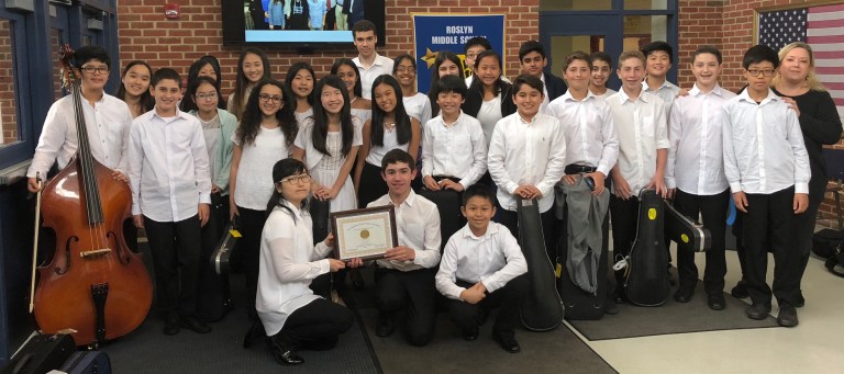 Roslyn Middle School String Ensemble competes at NYSSMA Majors