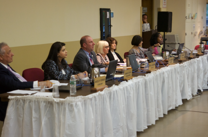 Town of North Hempstead officials met in Clinton G. Martin Park on Tuesday, passing a slew of resolutions and setting public hearing dates. (Photo by Janelle Clausen)