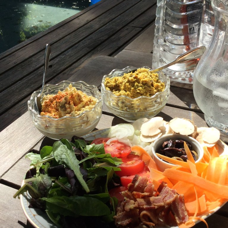 A Deconstructed Chef’s Salad poolside