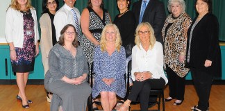 Great Neck Public Schools 25-Year Employees were recognized by the Board of Education and the district’s professional associations. (Photo by Irwin Mendlinger)