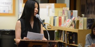 A parent speaks to school board members about the importance of having armed security on school grounds to reduce response time and save lives. (Photo by Janelle Clausen)