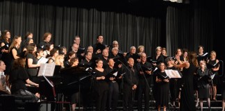 Shireinu Choir of Long Island, guided by Musical Director Deborah Tartell, sang before an audience of hundreds at Great Neck North High School on Sunday afternoon. (Photo by Janelle Clausen)