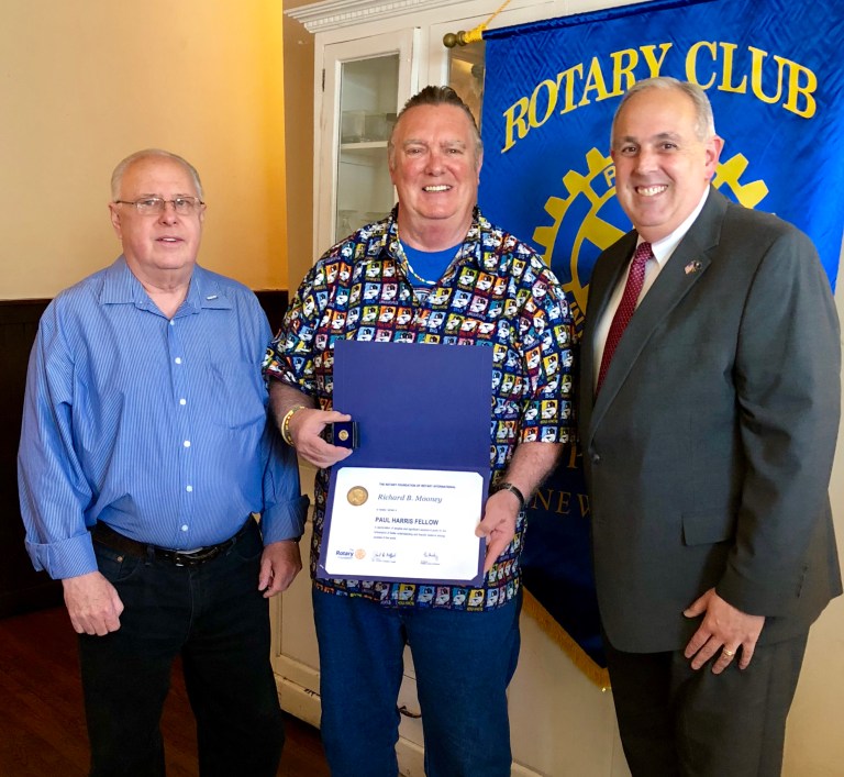 Mooney presented Paul Harris Fellowship Award