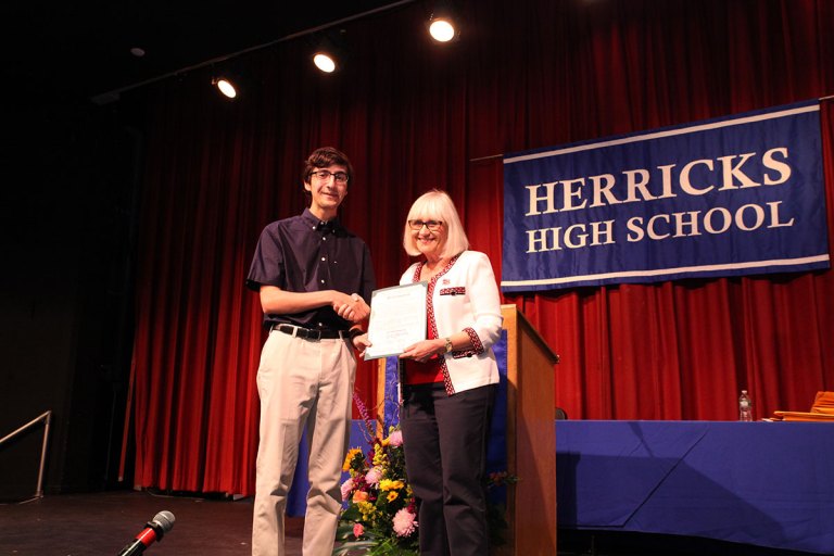 Town officials honor Herricks High School students