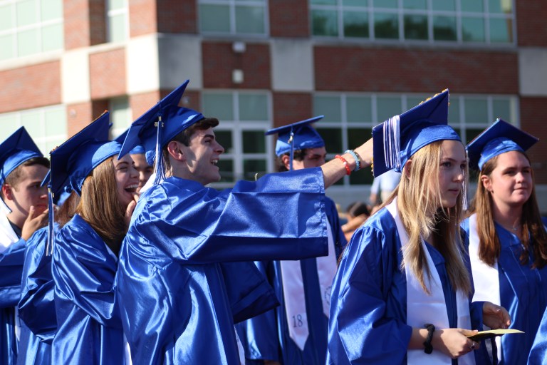 Knight reflects on years at Schreiber in graduation speech