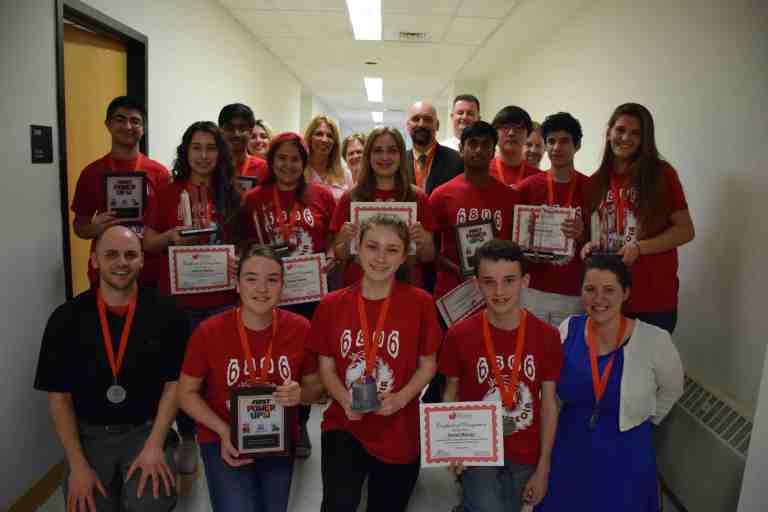 Mineola board of education honors robotics team