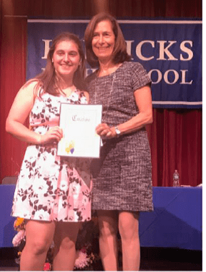 Birnbaum presents Legislative Studentship Award to Herricks graduate