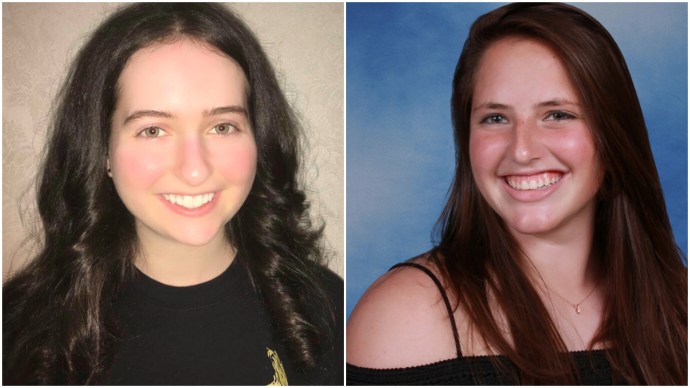 Rachel Rothbaum and Austyn Durham are the respective winners of the Alan L. Gleitsman Outstanding Graduate Award and Genelle Taney Memorial Award. (Photos courtesy of the Great Neck Public Schools)