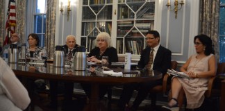 The Board of Education for the Great Neck Public Schools met on Thursday, July 5, for its annual reorganization meeting. (Photo by Janelle Clausen)