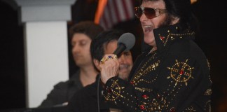 King Kai and the Creoles paid tribute to Elvis Presley at the Mary Jane Davies Green on Monday night. (Photo by Janelle Clausen)