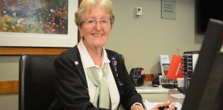 Irene Redleaf, a nearly lifelong resident of Great Neck, has volunteered with North Shore University Hospital for 16 years. (Photo by Janelle Clausen)