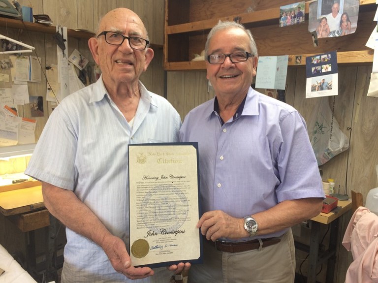 D’Urso salutes longtime Great Neck tailor John Cinciripini