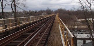 The Manhasset Viaduct will be the subject of repairs on July 21 and 22. (Photo courtesy of the MTA)