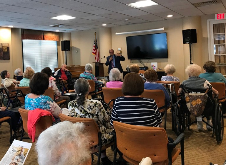 Assemblyman D’Urso speaks at Atria Cutter Mill