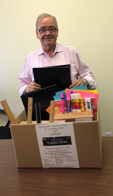 D’Urso hosting drive to collect school supplies for non-profit COPAY