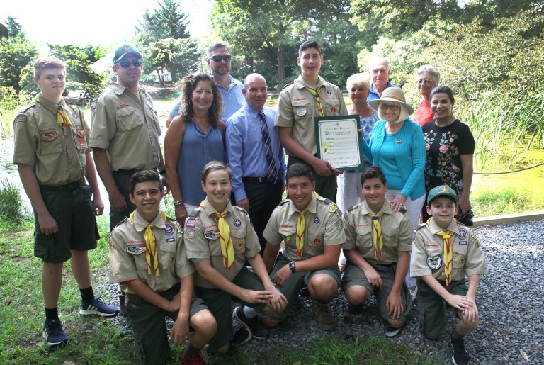 Eberlein honored for Eagle Scout project