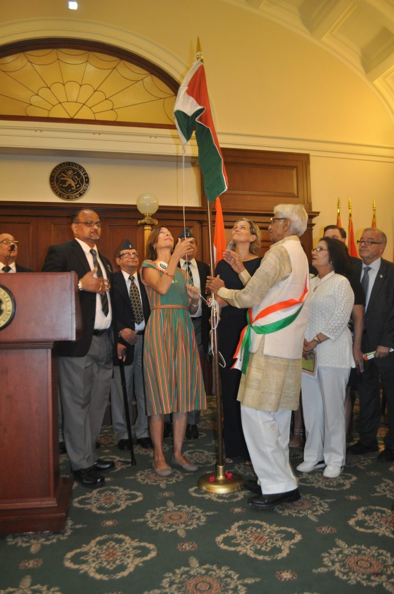 County raises flag for Indian Independence anniversary County raises flag for Indian Independence anniversary
