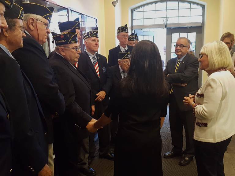 Town commemorates veterans’ service at reception celebrating American Legion, new exhibit