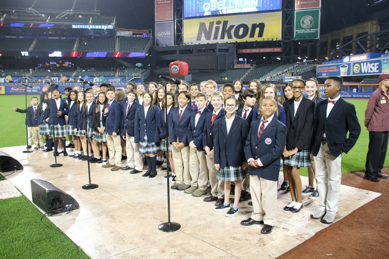 Buckley Day School students sing at Citi Field