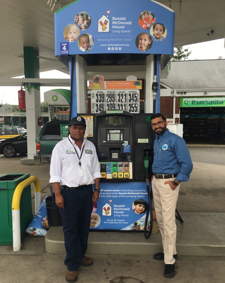 New Hyde Park gas station pumps pennies to local charity