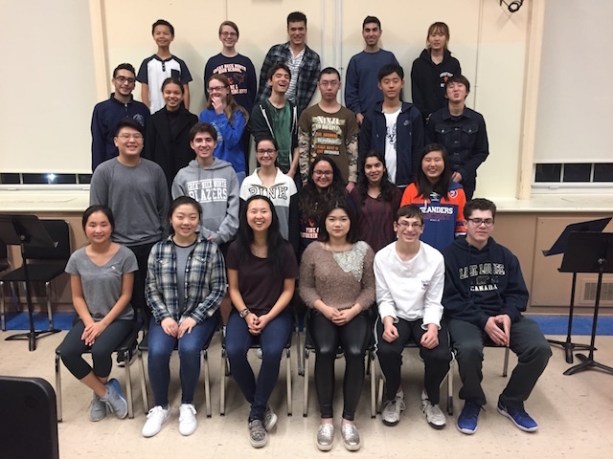 North High Tri-M Chapter 2605 encouraged participation in the Harry Chapin Practice-A-Thon as part of their commitment to community service. (Photo courtesy of the Great Neck Public Schools)