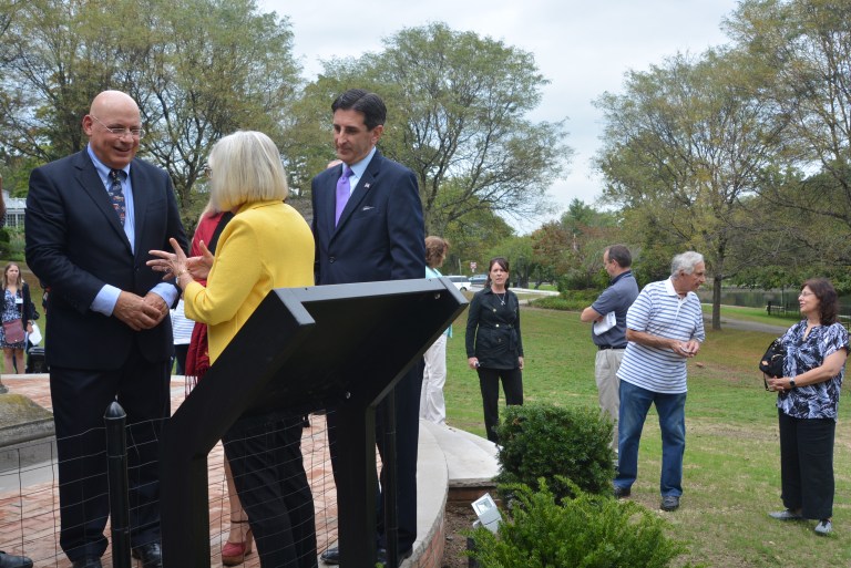 Gerry Pond Park’s Mackay Horse Statue now has a historic marker and surrounding plaza