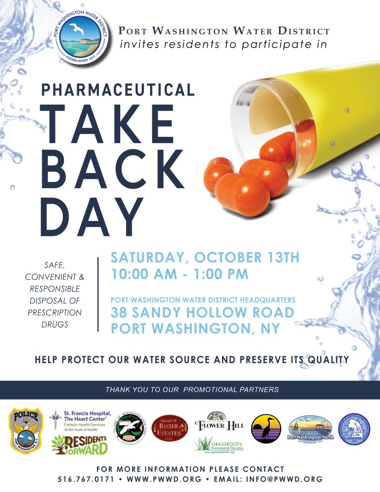 Port Water District hosts Pharmaceutical Take Back Day Port Water District hosts Pharmaceutical Take Back Day