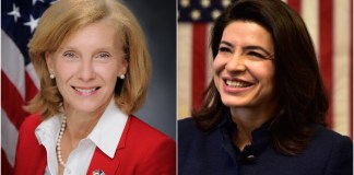 Mailers from independent groups and party committees have cast Elaine Phillips and Anna Kaplan in starkly different lights. (Photos from the candidates)