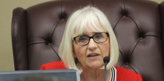 North Hempstead Town Supervisor Judi Bosworth, as seen at a previous meeting, spoke about the proposed 2019 budget on Thursday. (Photo by Rebecca Klar)