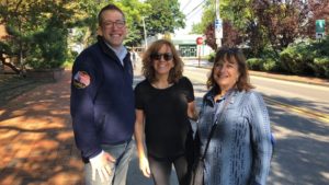 Michael Weinstock, who was able to attend college because of the Great Neck Student Aid Fund, is pictured with Jill Monoson and Elise Kestenbaum. (Photo courtesy of the Great Neck Student Aid Fund)