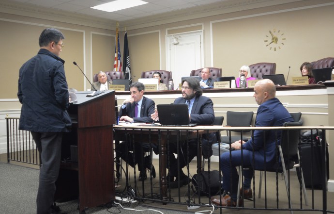 William Wang, who lives in Munsey Park, was one of many residents who expressed support for the proposals. (Photo by Janelle Clausen)