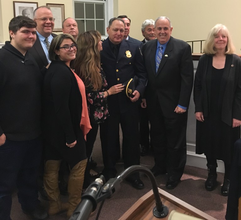 Floral Park continues police promotions, swearing ins