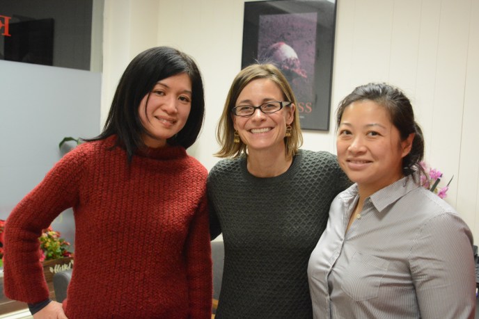 Pricilla Leung, Julienne Kawai and Stephanie Liu are bringing a new enrichment experience to students. (Photo by Janelle Clausen)