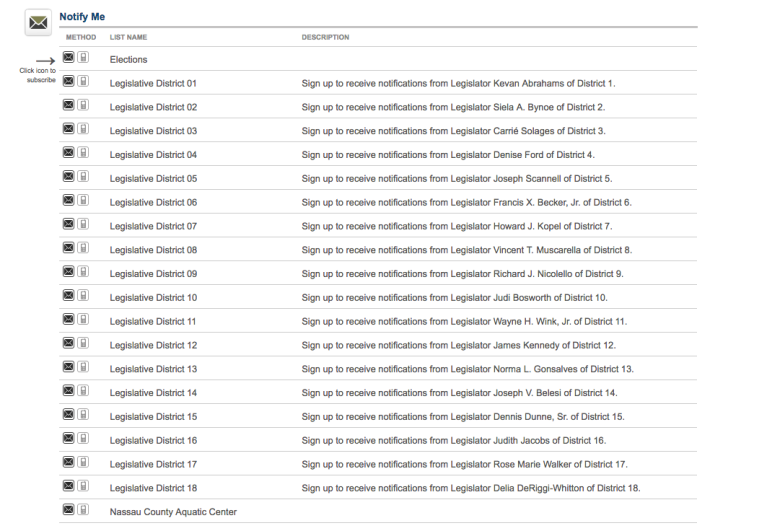 Legislators on county notification page not updated in five years