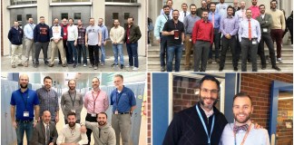 Staff at North Middle School, North High School, JFK Elementary School and E.M. Baker School grew beards to help raise money and awareness about men's health issues. (Photo courtesy of the Great Neck Public Schools)