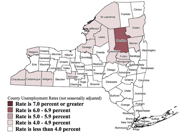 The majority of New York experienced unemployment rates below 4 percent in November, including Nassau County, which has an unemployment rate of 2.9 percent. (Photo courtesy of the New York State Department of Labor)