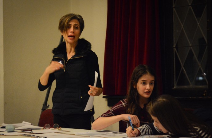 Rabbi Tara Feldman helped lead a roundtable discussion on environmental issues on Wednesday night. (Photo by Janelle Clausen)