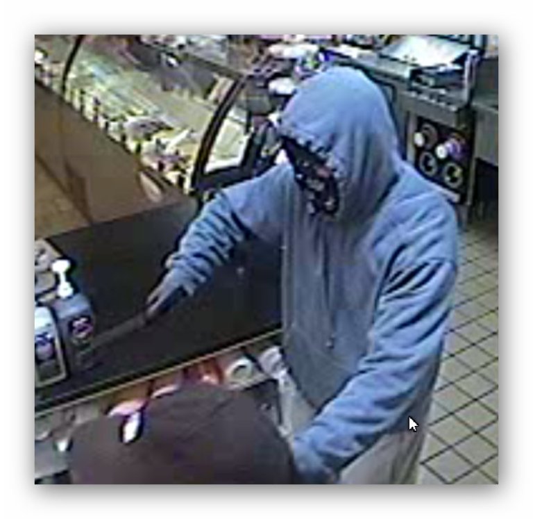 Knife wielding man wanted for robbery in Albertson Dunkin run