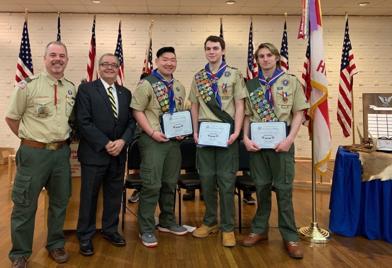Assemblyman D’Urso presents citations to honor new Eagle Scouts